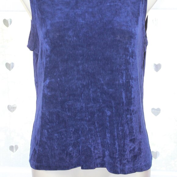 #363 Private Edition by Chico's Blue Dressy Tank with High Neck Size 3 - Picture 2 of 9